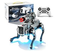 Shoot AI Robot Dog-1200mAh Interactive Programmable Smart robot Pet, Smart AI Robot Dog, Rechargeable Voice/App/Remote Control-30+ Actions Durable Design for Kids Age 3+for Children / Adult / Family