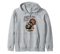 Shoot Em in the Pecker Hunting Design Zip Hoodie