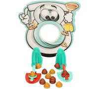 Shoot the Poop Toilet Game, Toilet Aiming Target Game for Children, Novelty Toy with 12 Poops, 2 Launchers &1 Target, Family Party Game