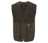 Shooterking Forest Vest Dark Olive/Brown - Logo print interior, YKK double slider zipper