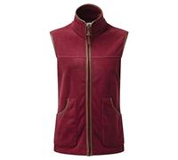 Shooterking Performance Fleece Gilet Ladies Bordeaux (x small) - Extremely warm and lightweight, Anti-Pilling treatments