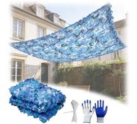 Shooting Camo Netting Waterproof Hunting Camouflage Netting Camping Oxford Fabric Camouflage Net for Outdoor Hide Car Cover Military Theme Party Decoration 1x1 2x3 3x5 4x6 15x15m(9x13.0m)