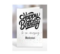 Shooting Card for Marksman, Man, Woman, Happy Birthday Gifts To An Amazing, Men, Women, Him, Her, Presents for Christmas, A5-166_95