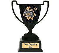 Shooting Clay Pigeons Black metal Cup Trophy Award award 140mm Free Engraving-A