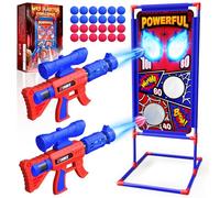 Shooting Game Toys for 3-12 Year Old Boys, 2 Air Blaster Gun with Aim Fun|4 Target Score Point|24 Foam Ball, Outdoor Garden Toys 3 4 5 6 7 8 9 Year Old Boy Gift Kid Toys Age 3-10 Easter Gifts for Kids