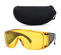 Shooting Glasses Over Glasses Anti-Fog Eye Protection for Shooting Range Over Prescription Safety Glasses with OTG Hard Case, Yellow Tinted Lens