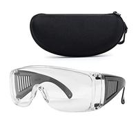 Shooting Goggles Over Glasses Anti Fog Eye Protection for Shooting Range Over Prescription Safety Glasses with Hard Case OTG Clear Lens