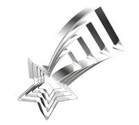 Shooting Star Cookie Cutter Set - 5 inch, 4 inch, 3 inch, 2 inch - 4 Piece Meteor Falling Star Cookie Cutters Shapes Molds - Stainless Steel