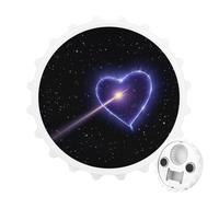 Shooting Star Heart Magnetic Bottle Opener, Space Saving Kitchen Tool, Funny Beer Opener & Refrigerator Magnet for Camping, Traveling Camping White-style