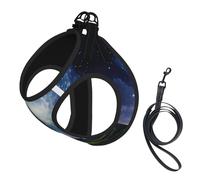 Shooting Star Heart Print Harness Leash Set For Cat Dog, Reflective Adjustable Escape-Proof Vest Lead With Soft Breathable Mesh, For Small Pets And Kitten Puppy