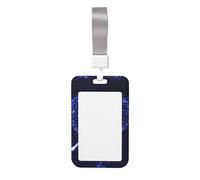 Shooting Star Heart Print Id Card Holder,Badge Holder with Lanyard,Work Pass Protector for Office Staff School Nurse