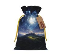 Shooting Star Heart Print Reusable Drawstring Pouch,Perfect For Birthdays,Anniversaries,And Parties