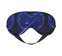 Shooting Star Heart Print Soft Eye Mask -Elastic Nighttime Shade, Light-Proof Blindfolds for Plane, Yoga, Travel, Full Eye Covers