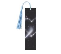 Shooting Star Heart Printed Metal Bookmarks S - Sky Blue Lightweight Aluminium Book Marker for Books, Journals & Gifts, Ideal Book Lovers, Holiday Decor & Crafts