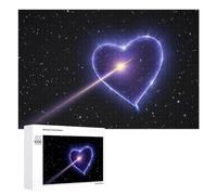 Shooting Star Heart Puzzle for Adults Wooden Jigsaw Puzzle for Mother's Day Premium Puzzle with Unique Art Design Challenging Brain Teaser Birthday Gift for All Ages 1000 PCS