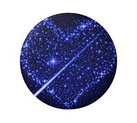Shooting Star Heart Round Badge - Durable Tin Plate Design With Full Front Print, Perfect For Custom Gifts And Apparel Decoration