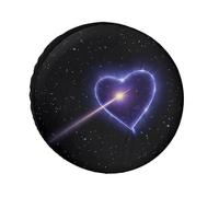 Shooting Star Heart Spare Tire Cover, 24inch Oxford Wheel Protector Travel Accessories, Waterproof Dustproof Wheel Tire Covers for RV Jeep SUV Camper Truck