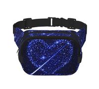 Shooting Star Heart Unisex Adjustable Waist Square Double Layer Waist Pack for Outdoor Activities Travelling Running Hiking
