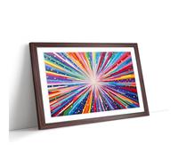 Shooting Star Op Art No.2 Framed Wall Art Print, Ready to Hang Picture for Living Room Bedroom Home Office, Walnut A2 (66 x 48 cm)