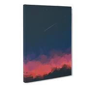 Shooting Star Over Mexico Canvas Print | Gallery Wrapped 30mm Frame Wall Art | 30x20 inches | Ready to Hang | Modern Space Picture | Living Room Bedroom Lounge Office