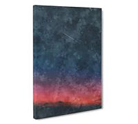 Shooting Star Over Mexico Canvas Print | Gallery Wrapped 30mm Frame Wall Art | 30x20 inches | Ready to Hang | Modern Space Picture | Living Room Bedroom Lounge Office