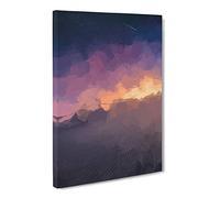 Shooting Star Over Spain Canvas Print | Gallery Wrapped 30mm Frame Wall Art | 20x14 inches | Ready to Hang | Abstract Space Picture | Living Room Bedroom Lounge Office