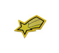 Shooting Star Star - Iron on Patches Adhesive Emblem Stickers Appliques, Size: 2.76 x 1.81 inches