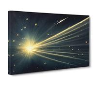 Shooting Star Vol.1 Canvas Print | Gallery Wrapped 30mm Frame Wall Art | 30x20 inches | Ready to Hang | Contemporary Space Picture | Living Room Bedroom Lounge Office
