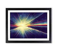 Shooting Star Vol.2 Framed Print | A4 Black Framed Wall Art | Ready to Hang | Modern Space Picture | Living Room Bedroom Lounge Office