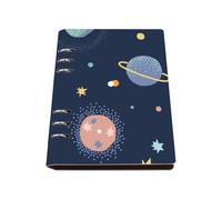Shooting Stars A5 Notebook, Pu Leather Notebooks A5, Lined Paper Wedding Notebook 180Pages/90Sheets, Note Book for Men, Work Books for Work, College Essentials Journal Diary