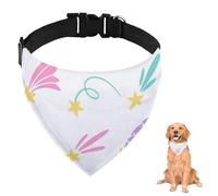 Shooting Stars and Moon Dog Bandana with Adjustable Strap D Ring Dog Neckerchief Pet Bibs Triangle Cat Scarves Pet Accessories for Dogs Puppy Dogs Cats Decor Machine Washable