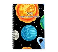 Shooting Stars and Space Diary 2026 A5 To Do List Notebook 2026 Organiser Planner for Men Planner Diary for Project Week To View Monthly Year with Dotted Line Note Page Slim