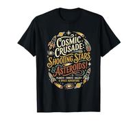 Shooting Stars Asteroids Comets Outer Space Planets Retro T-Shirt