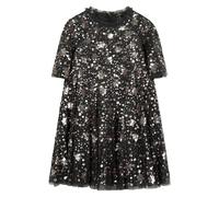 Shooting Stars Black Dress- female- Needle & Thread- Dresses- Black- 8 Y- Kids 8 Y