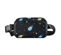 Shooting Stars, Black Sky Pattern Crossbody Bag for Women and Men, Water Resistant with Adjustable Strap for Travel, Gym, Work, Side Wallet, Shooting Stars, Drawings, Shooting, Shooting stars cartoon