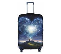 Shooting Stars Luggage Cover Elastic Washable Stretchy Scratch Resistant Travel Cover White/Opulent Garden Large, White/Opulent Garden, L