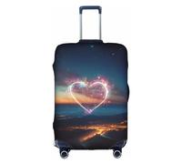Shooting Stars Luggage Cover Elastic Washable Stretchy Scratch Resistant Travel Cover White/Opulent Garden X-Large, White/Opulent Garden, XL