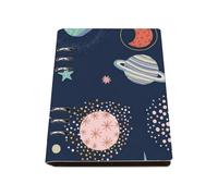 Shooting Stars Notebook A5, Pu Leather Notebooks, Lined Paper Shorthand Notebook 180Pages/90Sheets, Work Book for Work, School Book for Note Taking, Revision Supplies Journal Diary