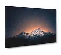 Shooting Stars Over Nepal Canvas Print | Gallery Wrapped 30mm Frame Wall Art | 30x20 inches | Ready to Hang | Abstract Space Picture | Living Room Bedroom Lounge Office