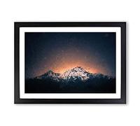 Shooting Stars Over Nepal in Abstract Framed Print | A2 Black Framed Wall Art | Ready to Hang | Abstract Space Picture | Living Room Bedroom Lounge Office