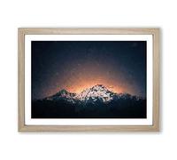 Shooting Stars Over Nepal in Abstract Framed Print | A2 Oak Framed Wall Art | Ready to Hang | Abstract Space Picture | Living Room Bedroom Lounge Office