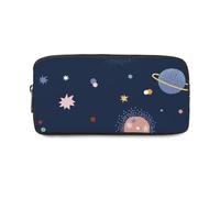 Shooting Stars Study Pencil Case with Zip Up Pencil Cases for Boys Pen Organiser Cute Things Secondary High School College Sixth Form Stationery Gifts for Women Men