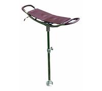 Shooting Stick, Folding Soft Seat Height Adjustable Hunting Chair with Brown Leather Seat