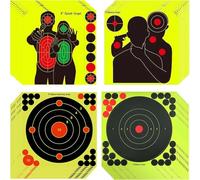 Shooting Target, 8in Bullseye Shooting Target,Shooting area will not change color.Shooting Targets Suitable for shooting training pre match training Self adhesiv (4 Styles, 40)