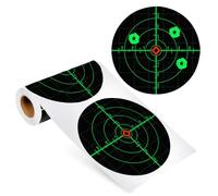 Shooting Target Papers, 100Pcs 6" Self Adhesive Target Holders with Green Impact, Splatter Targets Stickers for BB gun, Handgun Practice