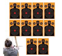 Shooting Targets - Reactive Target Splash 18x12 Inch 10 Pieces | Paper Target, Sticky Shooting Sheets, for Outdoor Practice, Yard, Competition, Daily Training