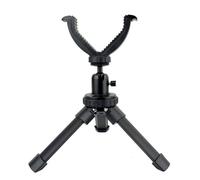Shooting Tripod Stand Hunting Shooting Stick Aluminum Gun Rifle Rest Portable with 360 Rotation V Yoke Stand for Range Table Bench Shooting Practice