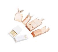 SHOOYIO 1Set Gold Plated USB a and B Sockets Connectors Sockect for Music Playbacks with Metal Construction in Various Devices USB Connectors for Sound