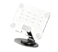 SHOOYIO 360 Rotation Tablet Stand With Sturdy Metal Construction And Clear Acrylic Platform For Any Workspaces Tablet Holder Stand