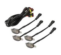 SHOOYIO 4Pcs Yellow Lens LED Front Grille Lights Universally Waterproof 12V Vehicles Easy Mount Daytime Running Lights Led